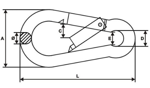 KARABIŃCZYK DO LIN 7MM - 1 SZT. DIN 5299C / ATEST Kod producenta KO7