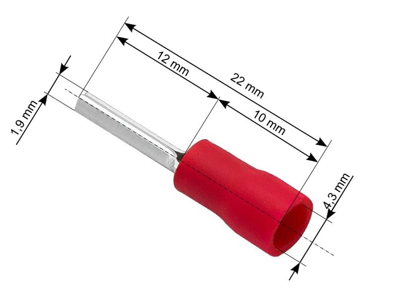 

Konektor tulejka 1,9/22mm kabel 4,3mm x10szt.
