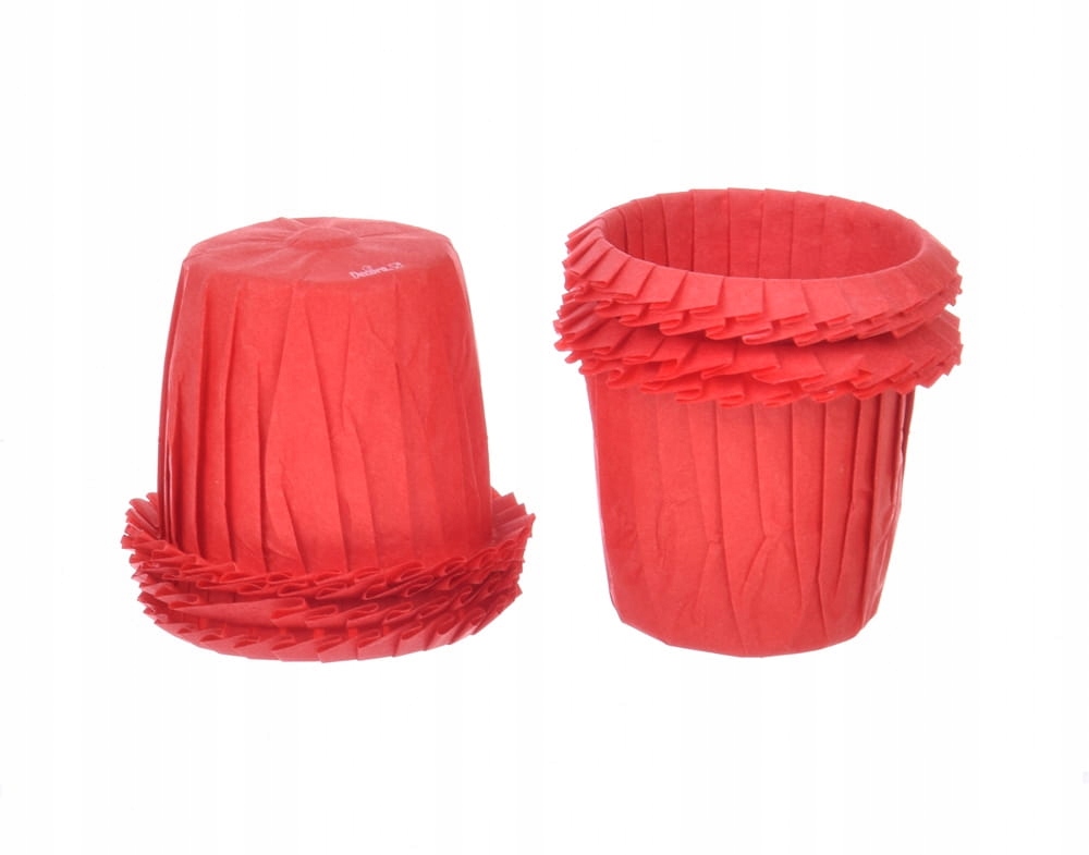 

Mini papilotki marszczone Czerwone 30x35mm 35szt D