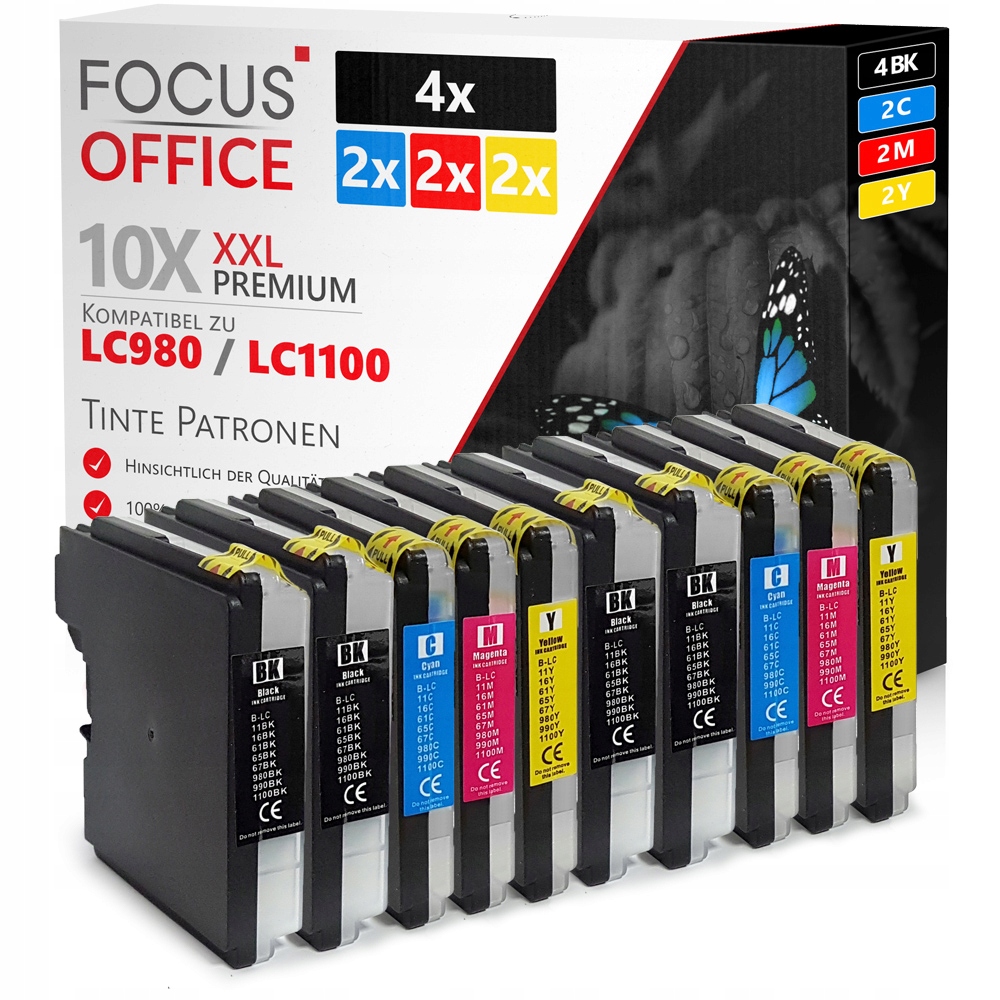

10x Tusz Do Drukarki Brother DCP-585CW DCP-585CW+