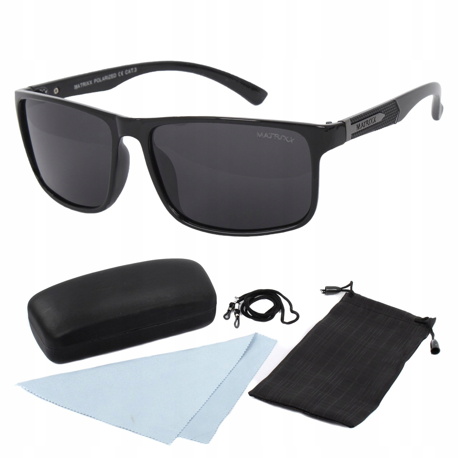 Polar Fashion P8814 C1 černé sluneční brýle s polarizací pouzdro