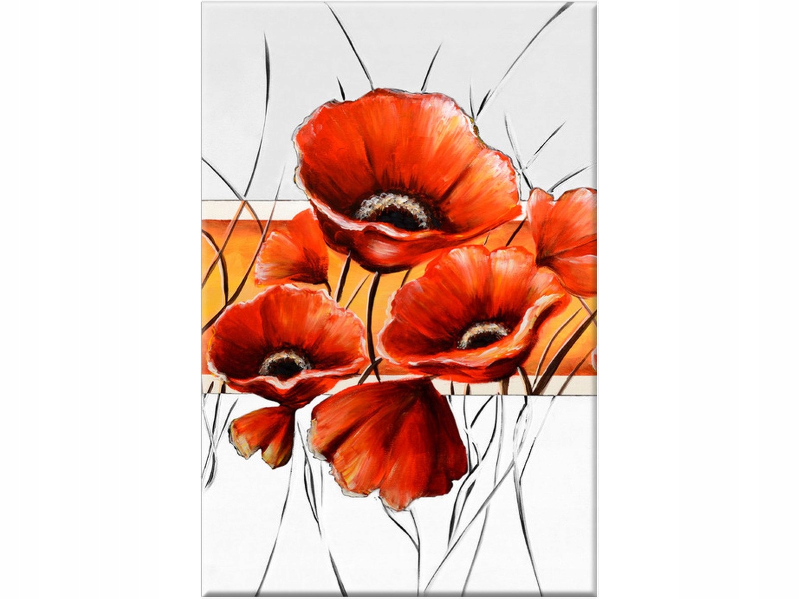 

Maki Czerwone 80x120 Nowoczesny obraz do salonu