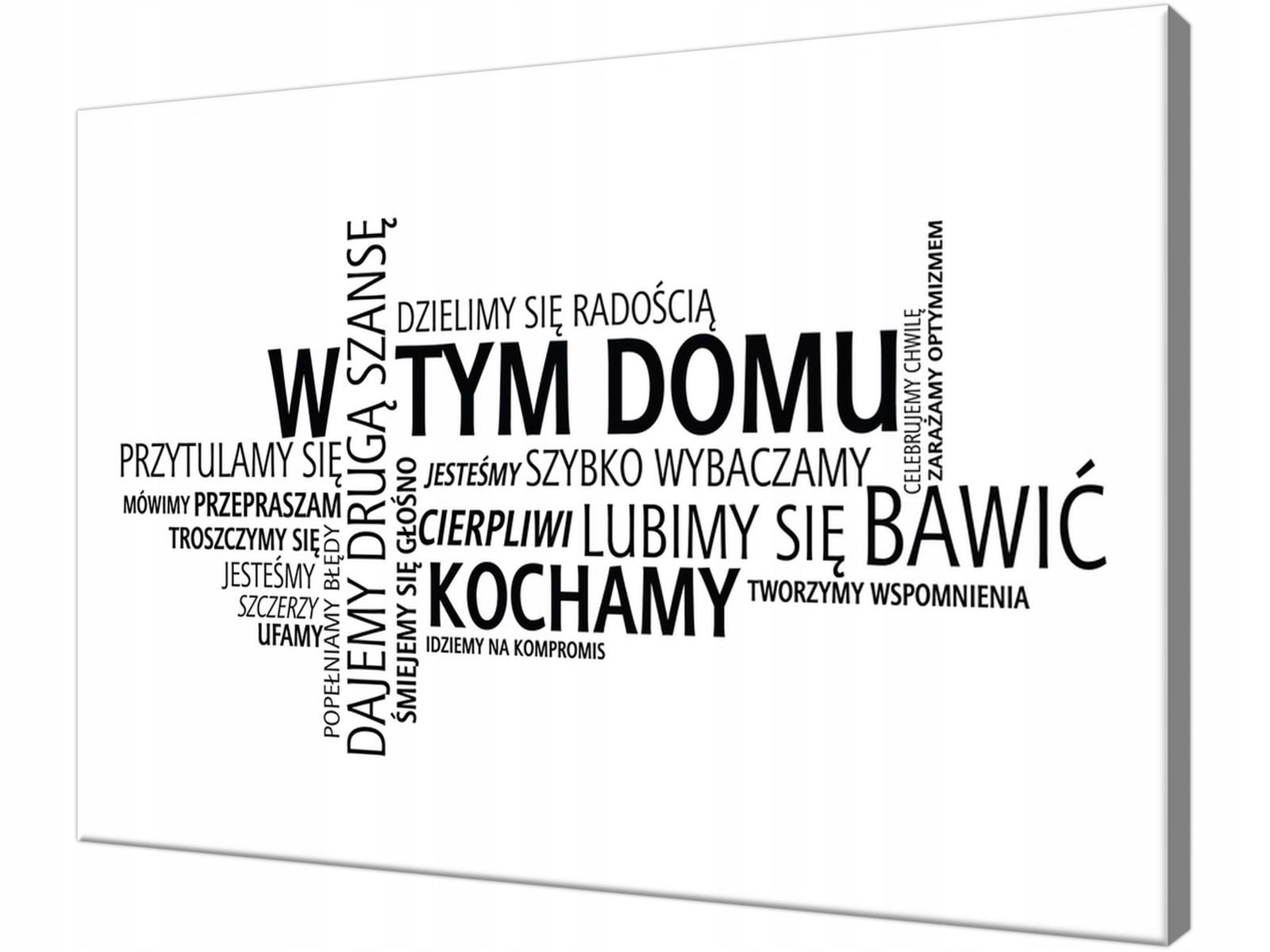 

Obraz z napisem W tym domu szybko wybaczamy 90x60