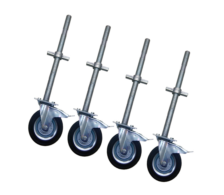 Kola na lešení 160 mm, trn 26 mm, transportní kolečka, sada 4 ks