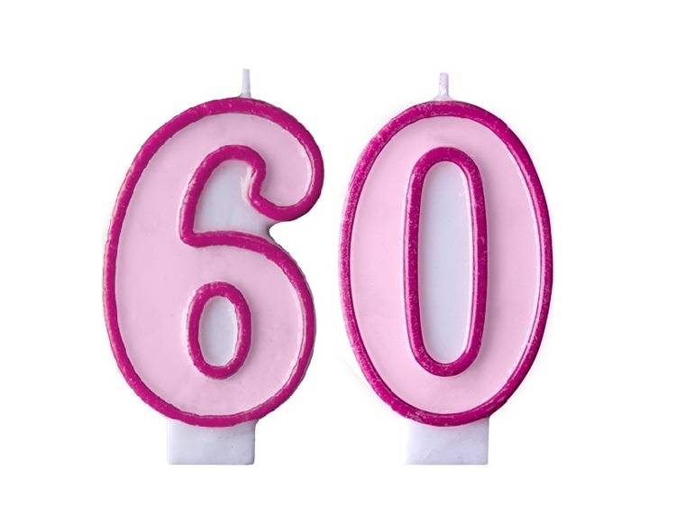 

Świeczki urodzinowe 60 na Urodziny Różowe SCU1-60