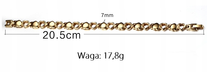 злотий браслет-супер подарунок для дівчинки вага продукту з упаковкою 0.1 кг