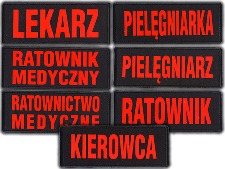 Emblemat ratownik wopr fluo na rzepie 13 x 5 cm • Cena, Opinie - Allegro