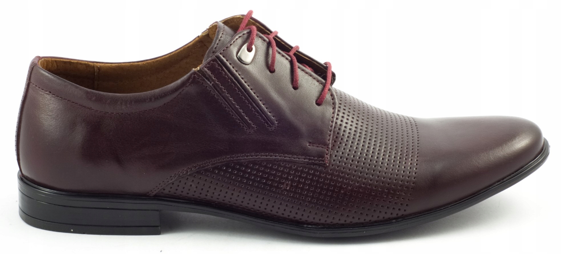 

Olivier Eleganckie Pantofle Wizytowe 482 Bordo 42