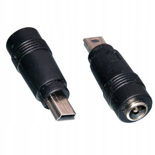 

mini Usb wtyk - 5.5/2.1 mm gniazdo adapter DC