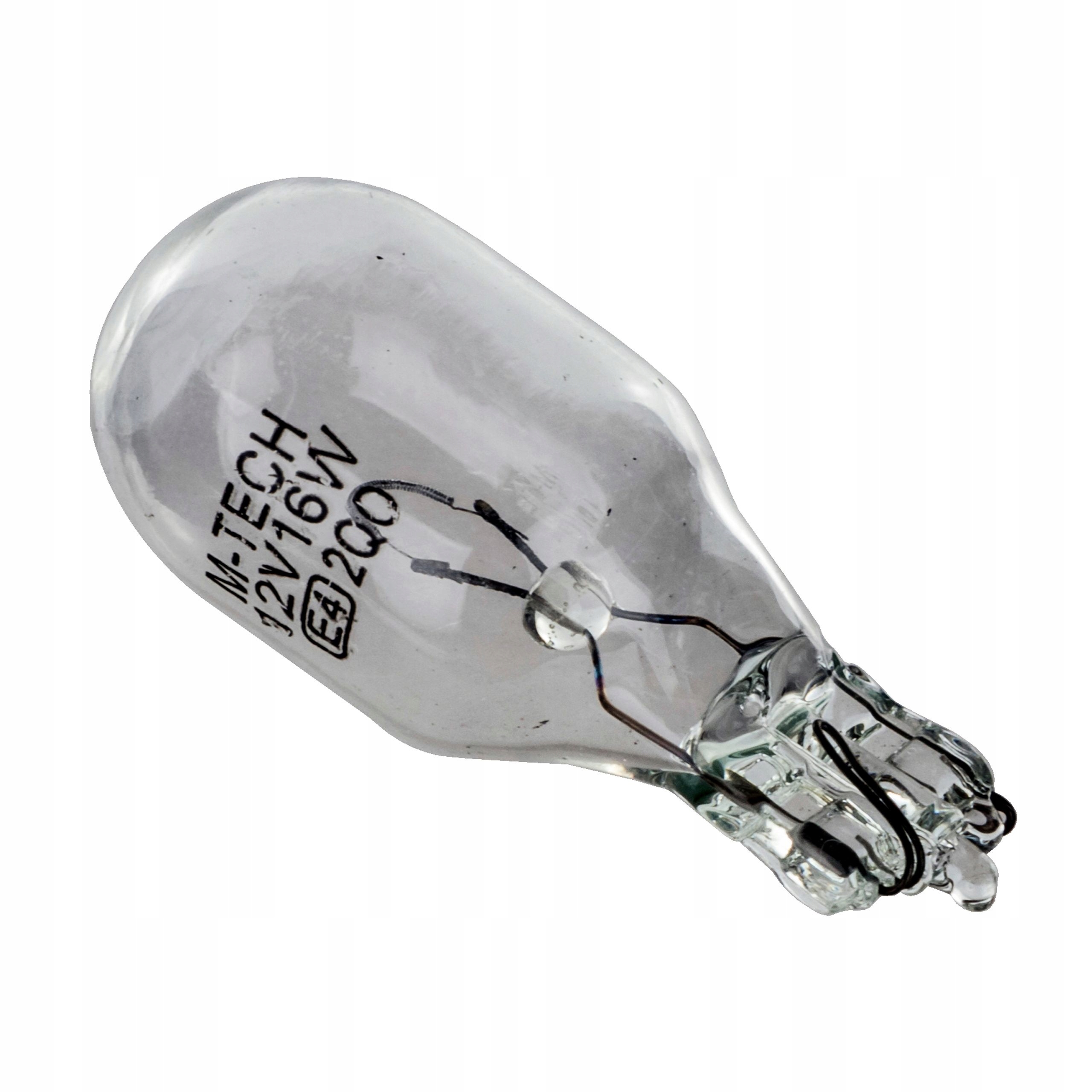 Żarówka 12V W16W 16W W2.1x9,5D całoszklana