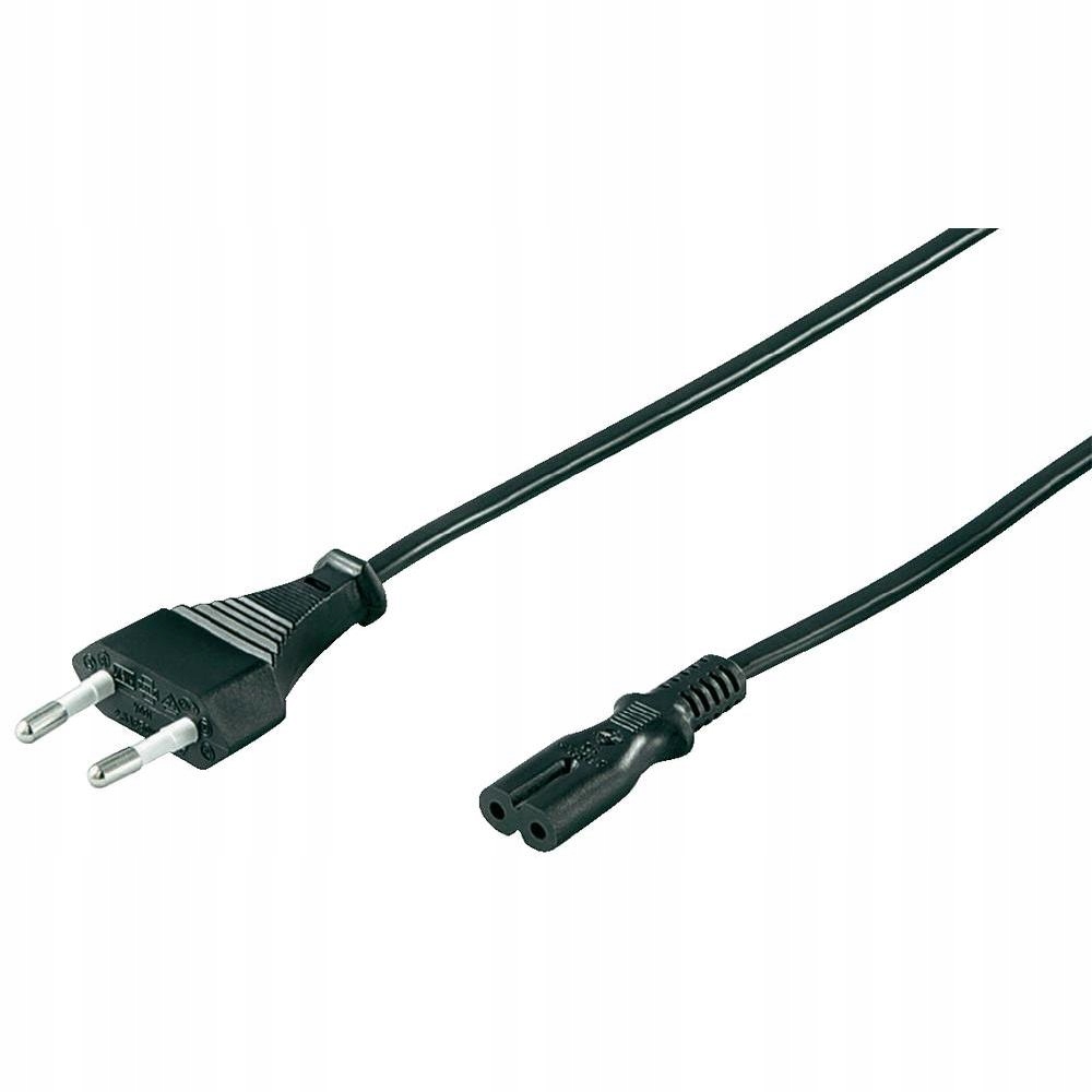 Kabel zasilający ósemka 5m czarny Goobay Euro/C7 Marka Goobay