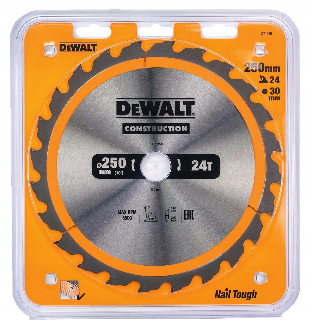 

DeWALT tarcza piła do drewna 250mm 30mm 24z DT1956