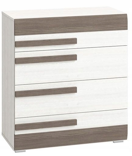 Komoda ML Meble 86 x 96 x 42cm szafka z szufladami Blanco 08 biała