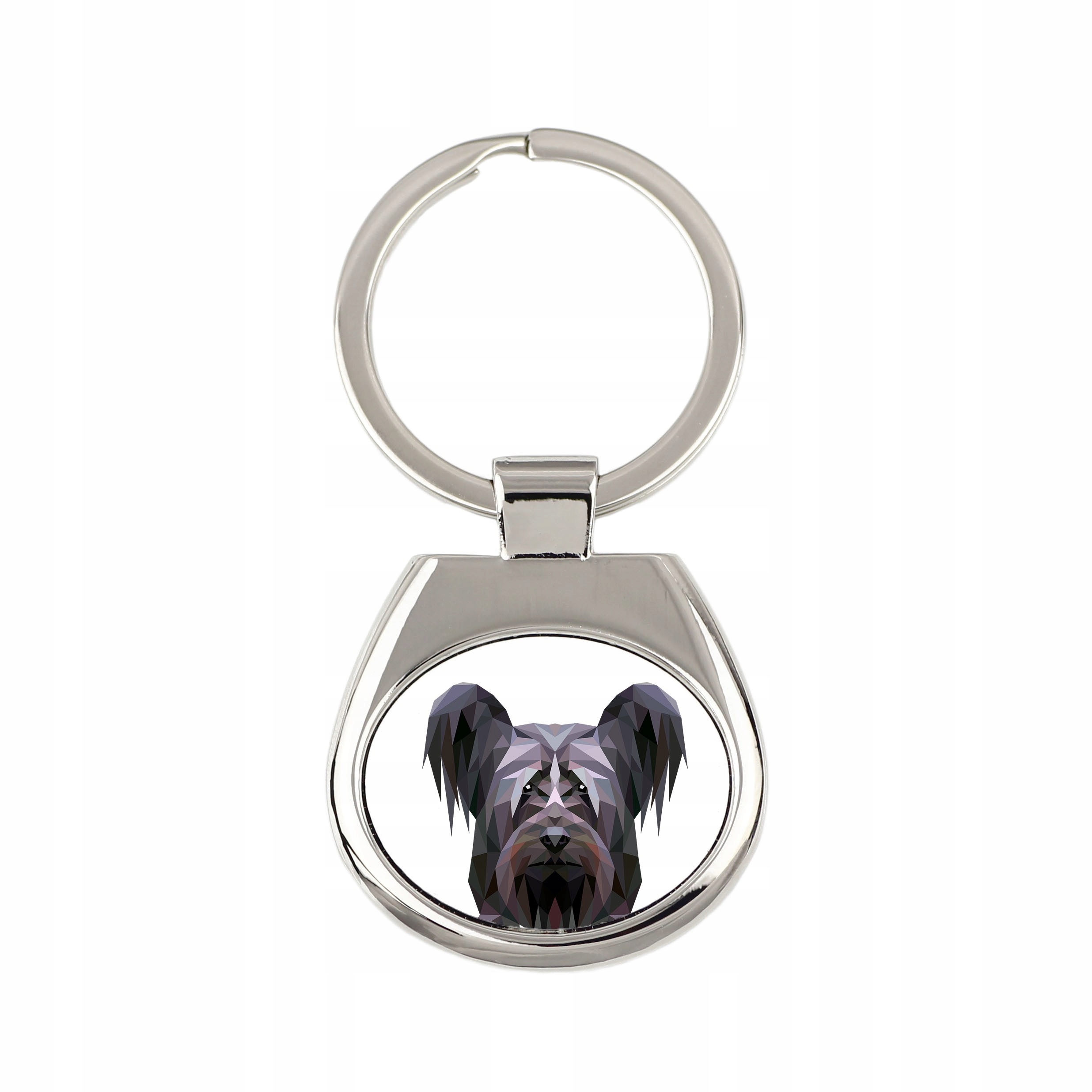 

Skye Terrier geometryczny Brelok Breloczek metal