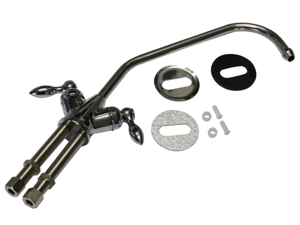 

Kran Podwójny Wylewka Do Filtr Wody Osmoza Chrom