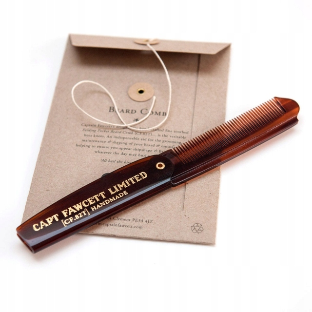 CAPTAIN FAWCETT Składany Grzebień do Stylizacji Brody Stan opakowania oryginalne