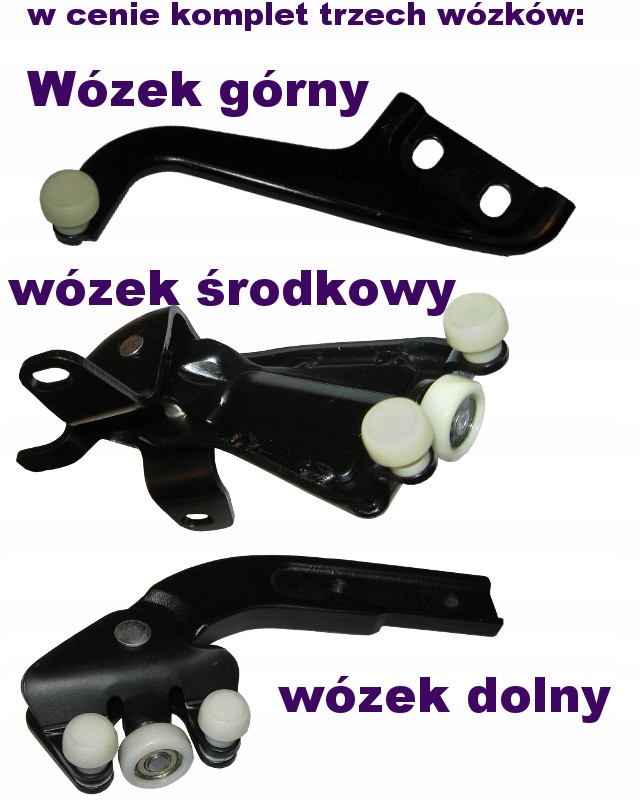 ROLKI DRZWI PRZESUWNYCH VITO II 2 W639 KPL Part manufacturer Other