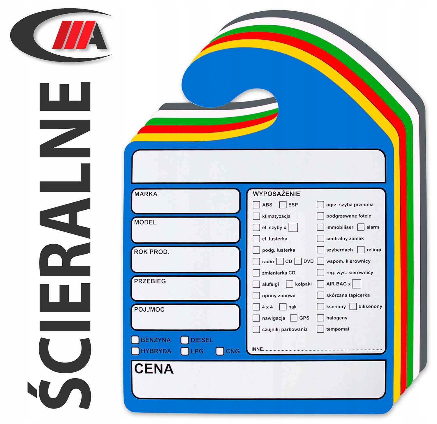 ZAWIESZKI KOMISOWE SCIERALNE lakierowane 30 marker Manufacturer other