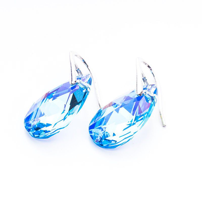 

Srebrne kolczyki z kr. Swarovski Migdały 22 Aquaab