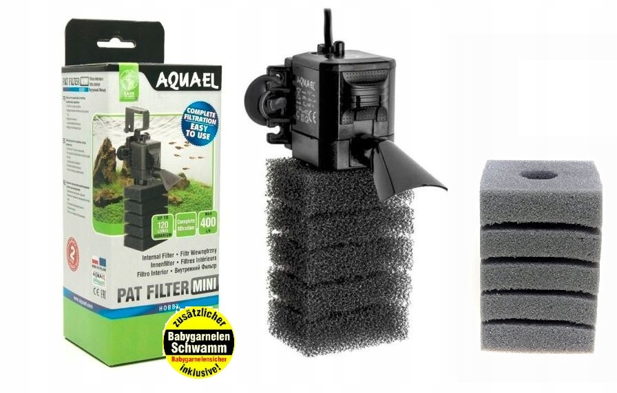 

Aquael Filtr Wewnętrzny Pat Mini 400 Gęsta Gąbka