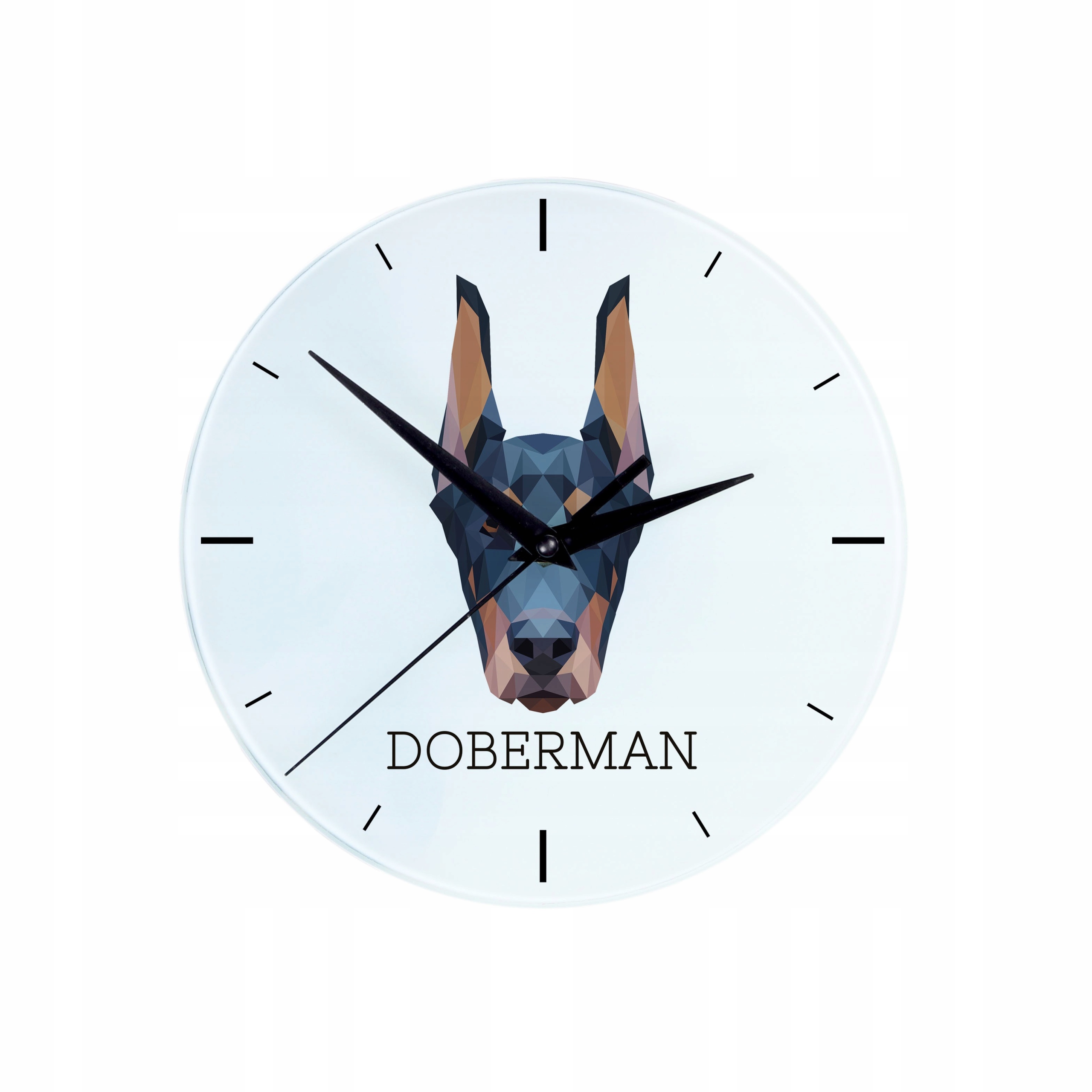 

Doberman pies geometryczny Zegar ścienny