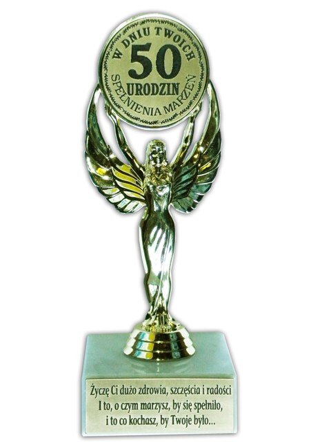 

Statuetka 50 -tka urodziny trwała Duża 50