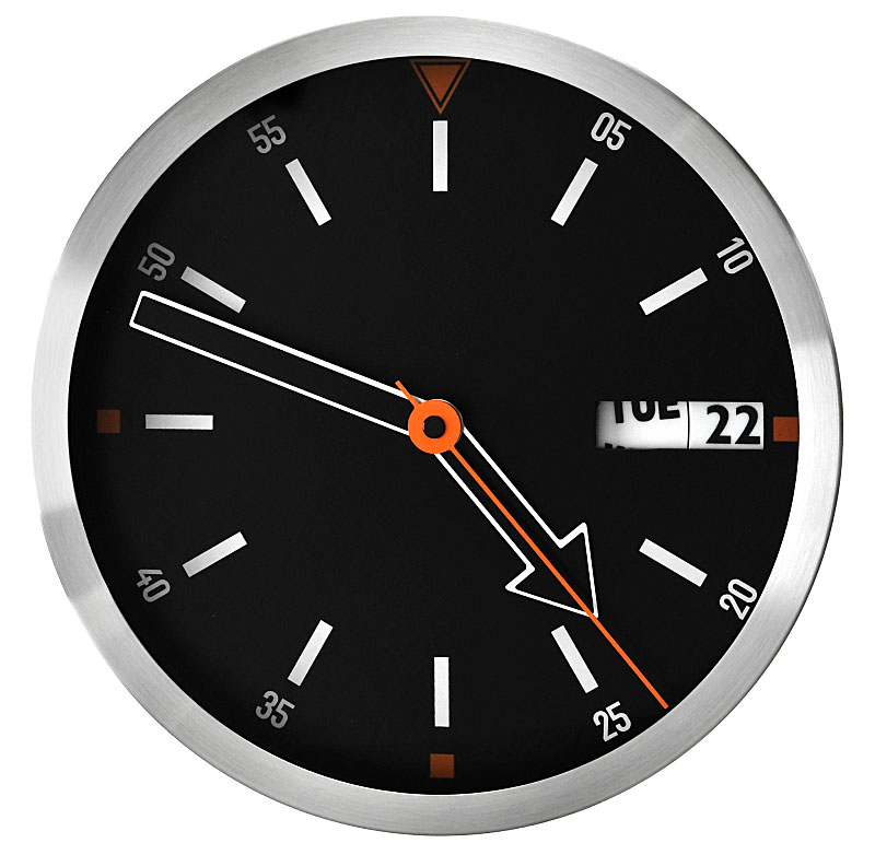 Zegar Ścienny z Datownikiem Pokój Dziecka Metalowy