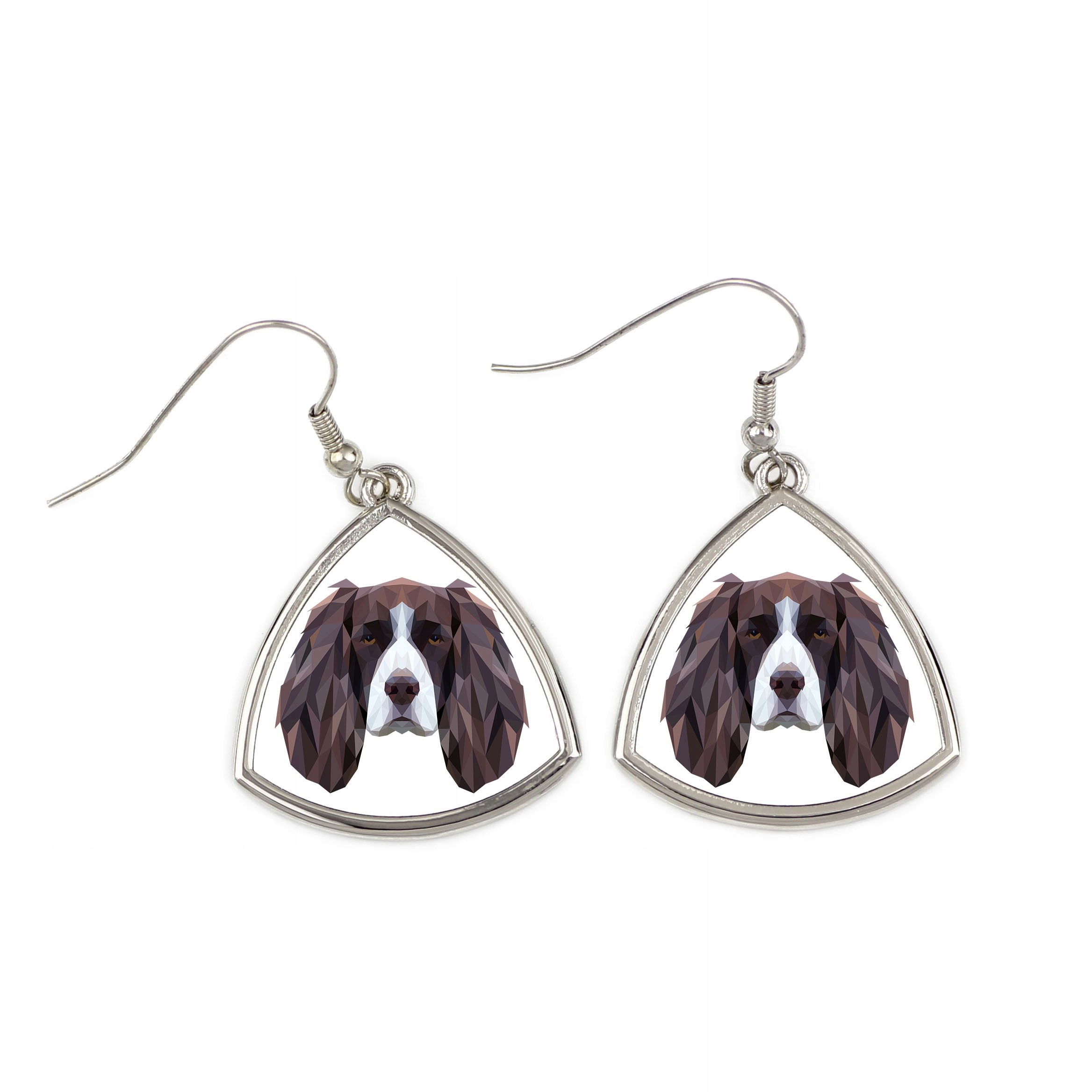 

Springer spaniel Kolczyki, pies geometryczny