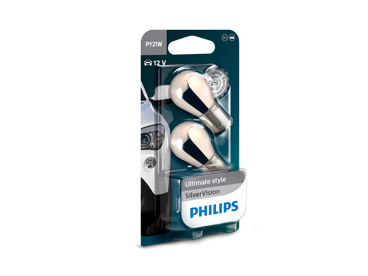 

Philips Żarówki PY21W SilverVision efekt chromu