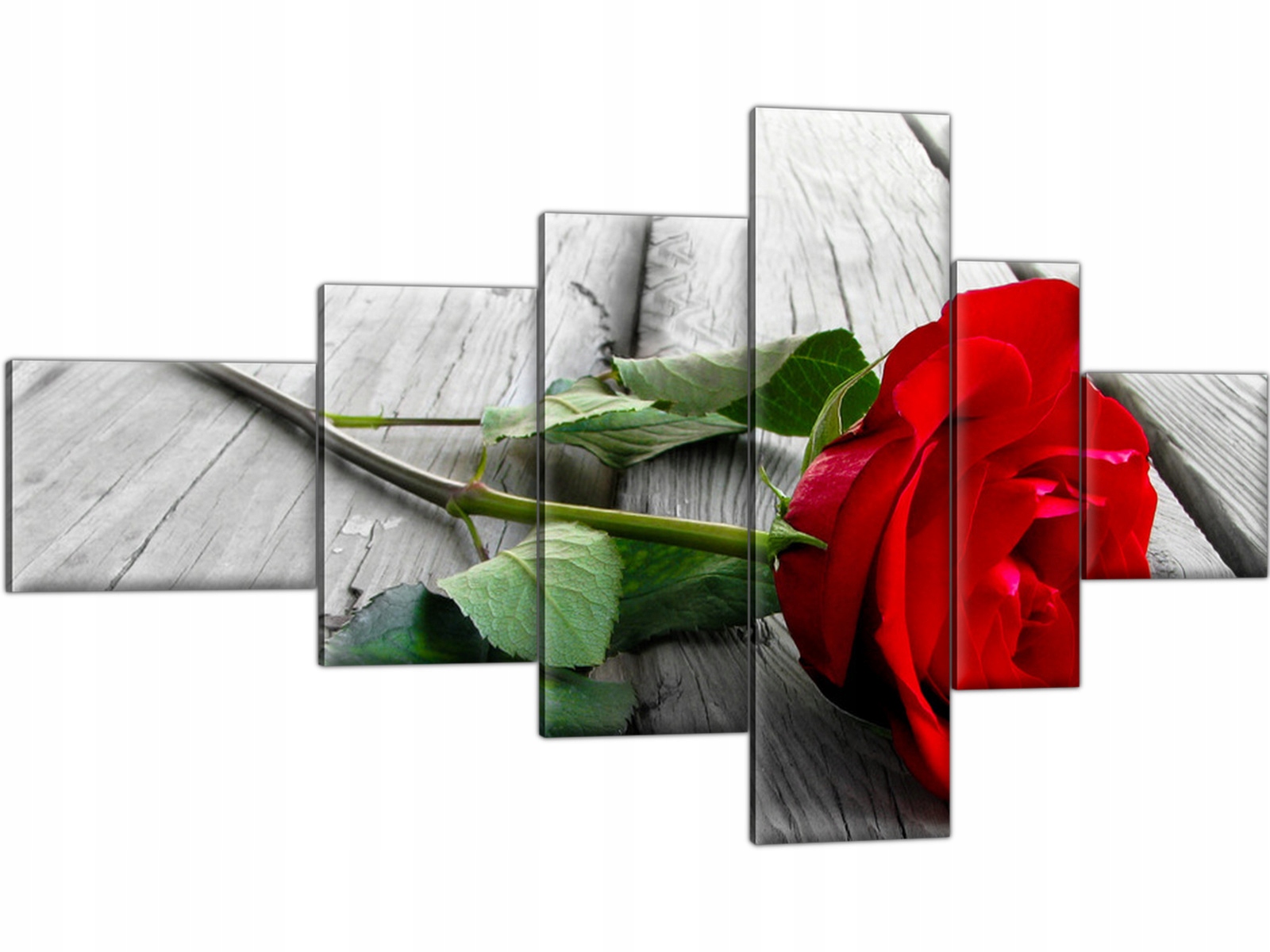 

Czerwona Róża Duży obraz do salonu 180x100 Tryptyk