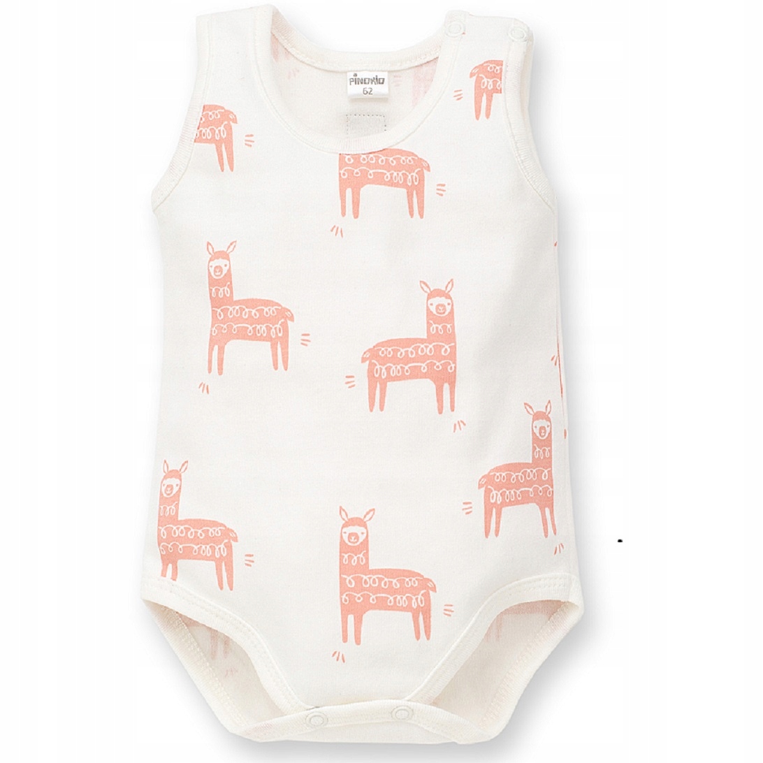 

Body na ramiączkach ecru Happy LLama Pinokio 80