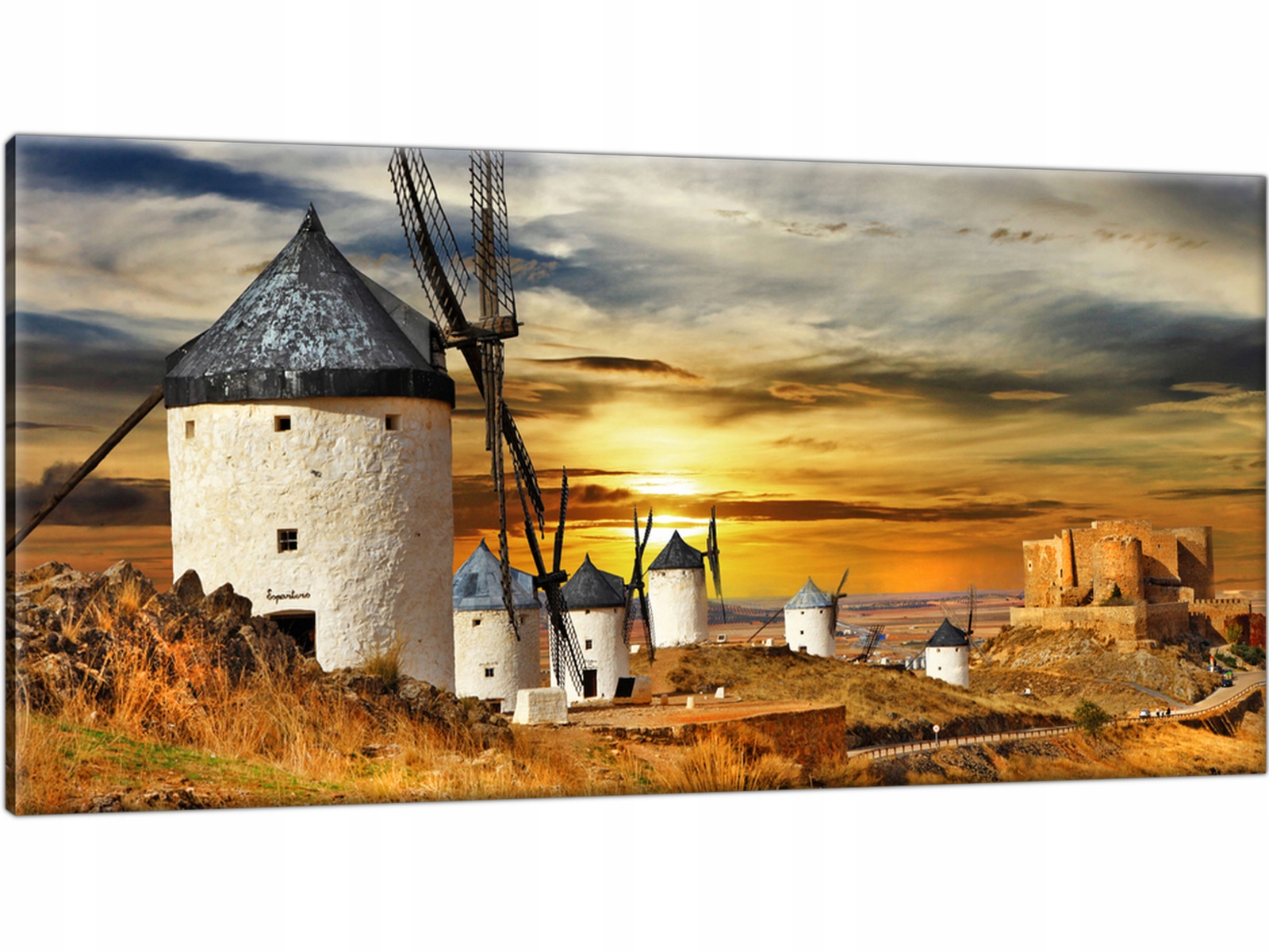 

Obraz na płótnie Wiatraki Krajobraz 115x55 Tryptyk