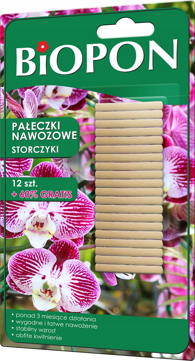 

Biopon pałeczki do storczyków 12szt+60%