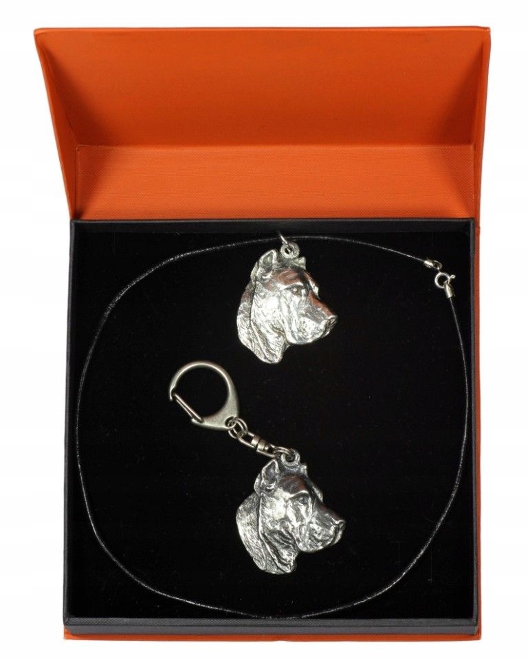 

Dog Kanaryjski Brelok i Naszyjnik w pudełku