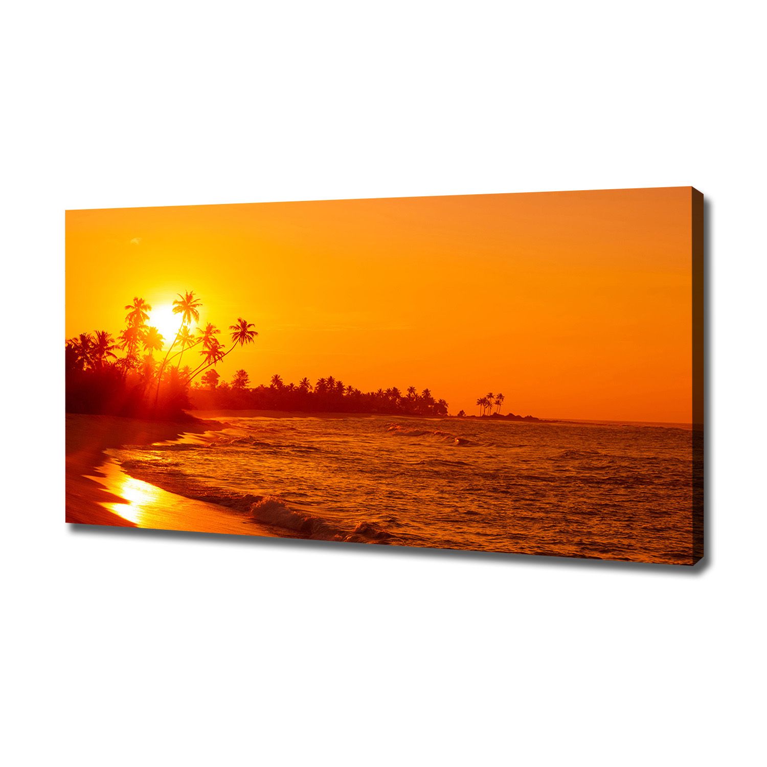 

Foto obraz na płótnie Zachód słońca plaża 120x60cm
