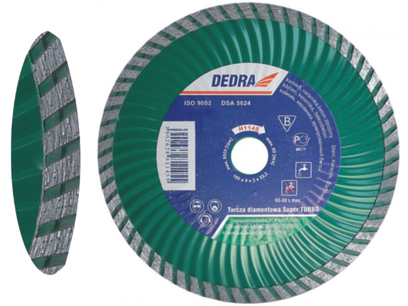 

Dedra Tarcza Super Turbo 115 zbrojony beton