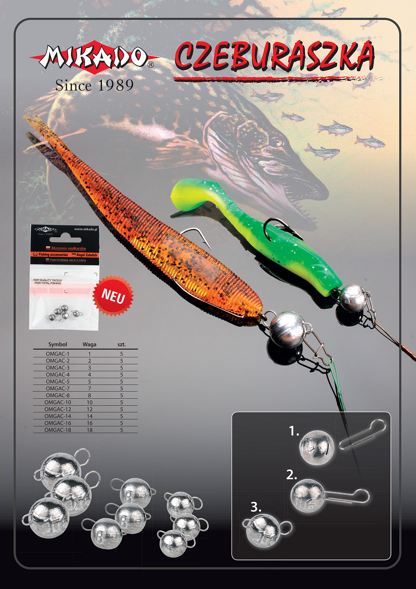 MIKADO CIĘŻAREK CZEBURASZKA 8g - op.5szt Marka Mikado