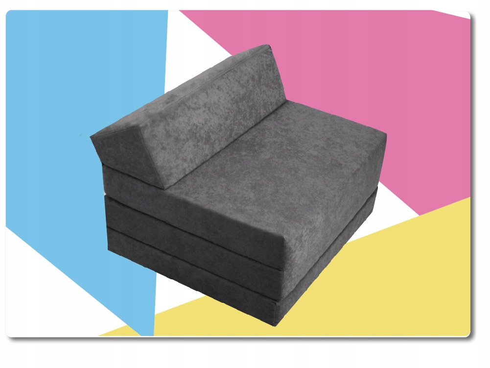 MATERAC TURYSTYCZNY ROZKŁADANY SKŁADANY FOTEL PUFA KAMPER 200x70x10 SZARY Model Inny