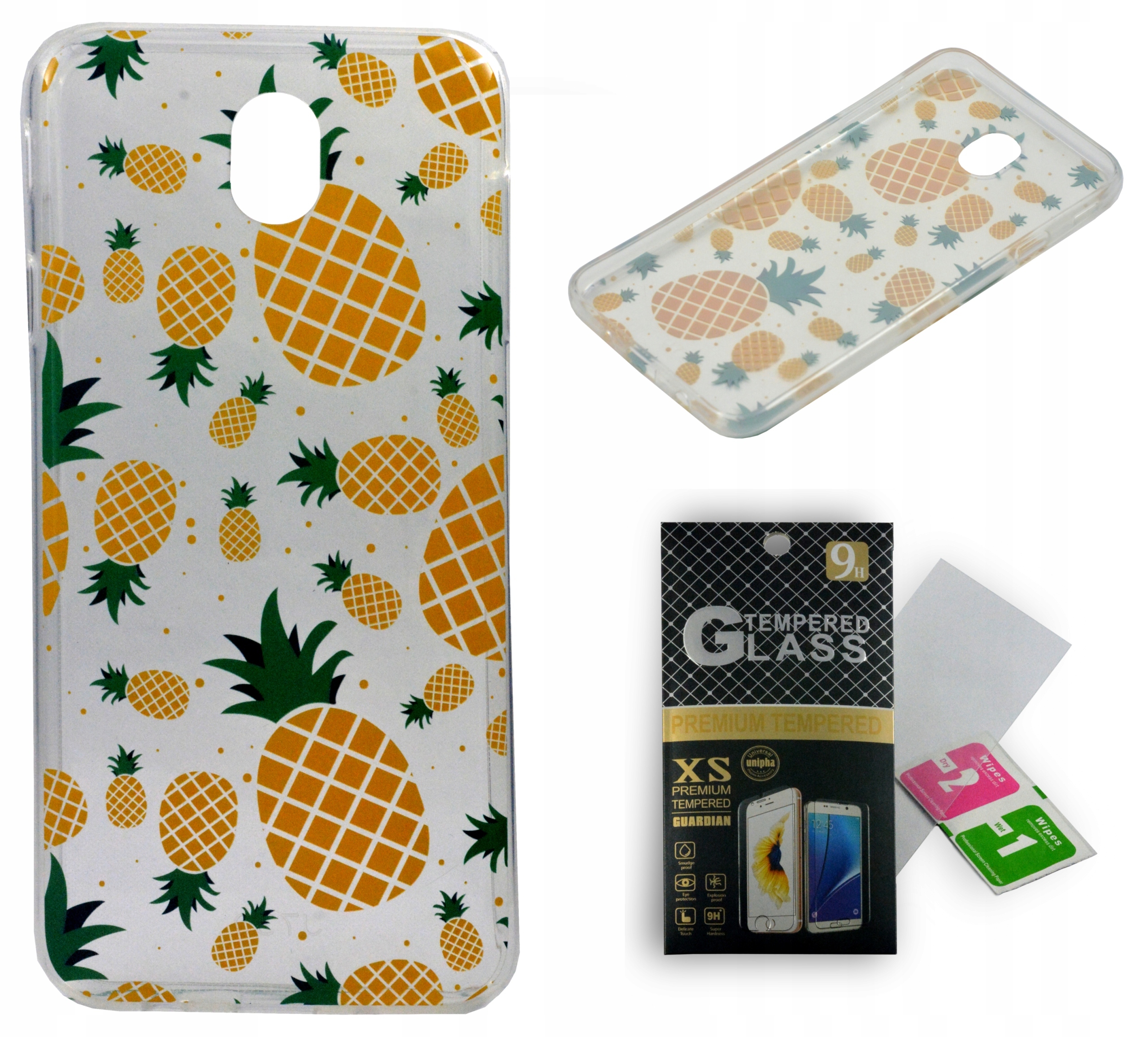 

Etui Guma Ananas Summer do Samsung J7 2017 + szkło