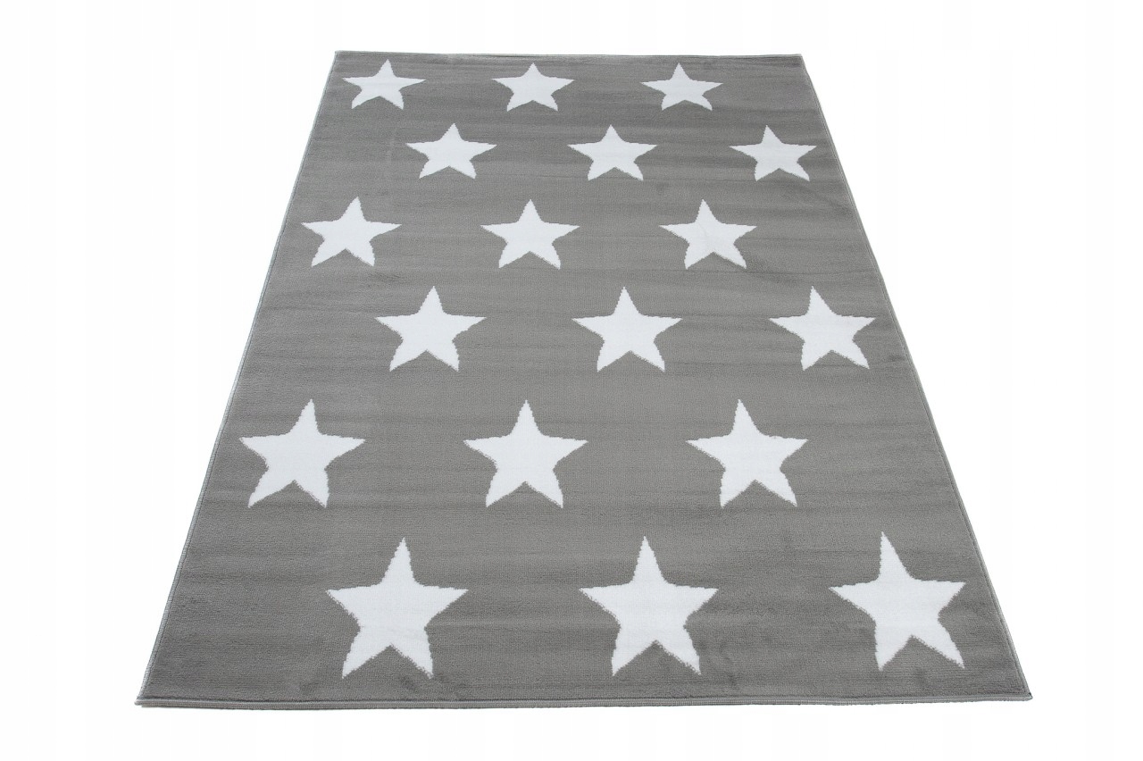 

Dywan Luxury Szary Miękki Bcf 80x150 Gwiazdki.s