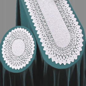 

Komplet serwetek białych Łezki śr. 30cm Fako