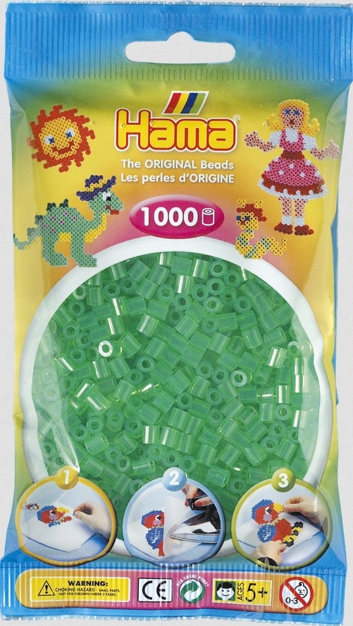 

Koraliki Hama MIDI 1000 207-16 Zielone Transparent