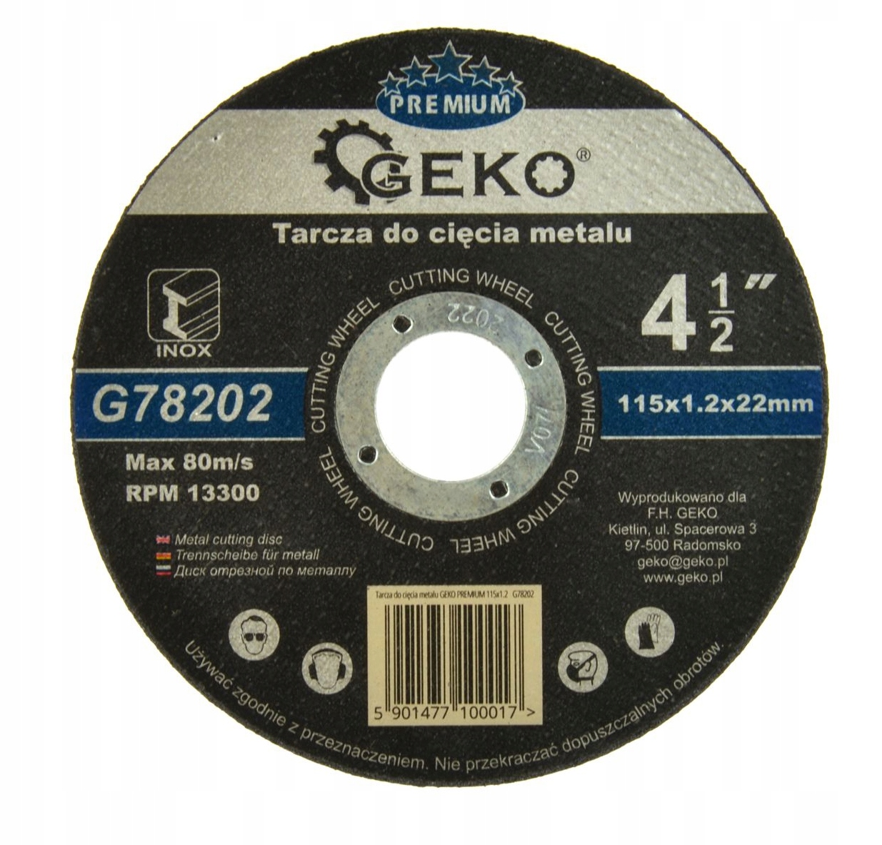 

Tarcza 115mm x 1,2mm x 22,2mm Do Metalu Stali Inox