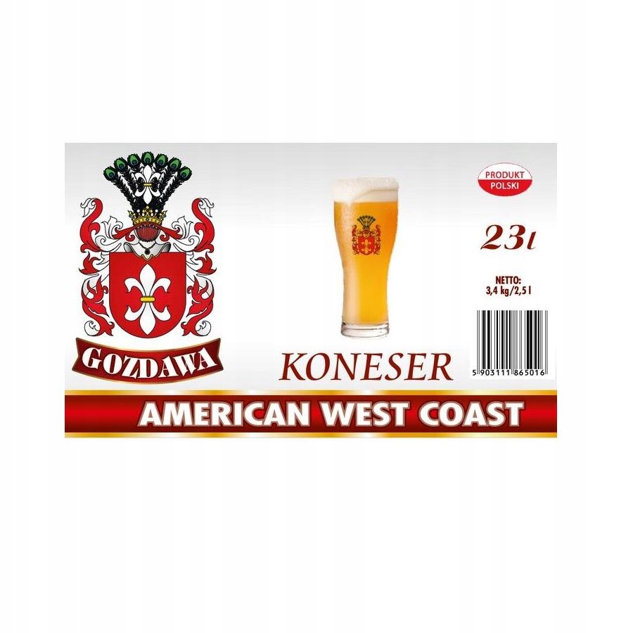 Domácí pivo Koneser American West Coast