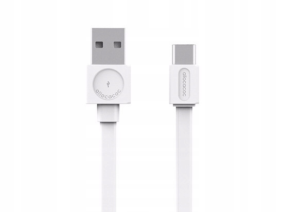 

allocacoc USBcable Usb-c Flat - biały 1,5m
