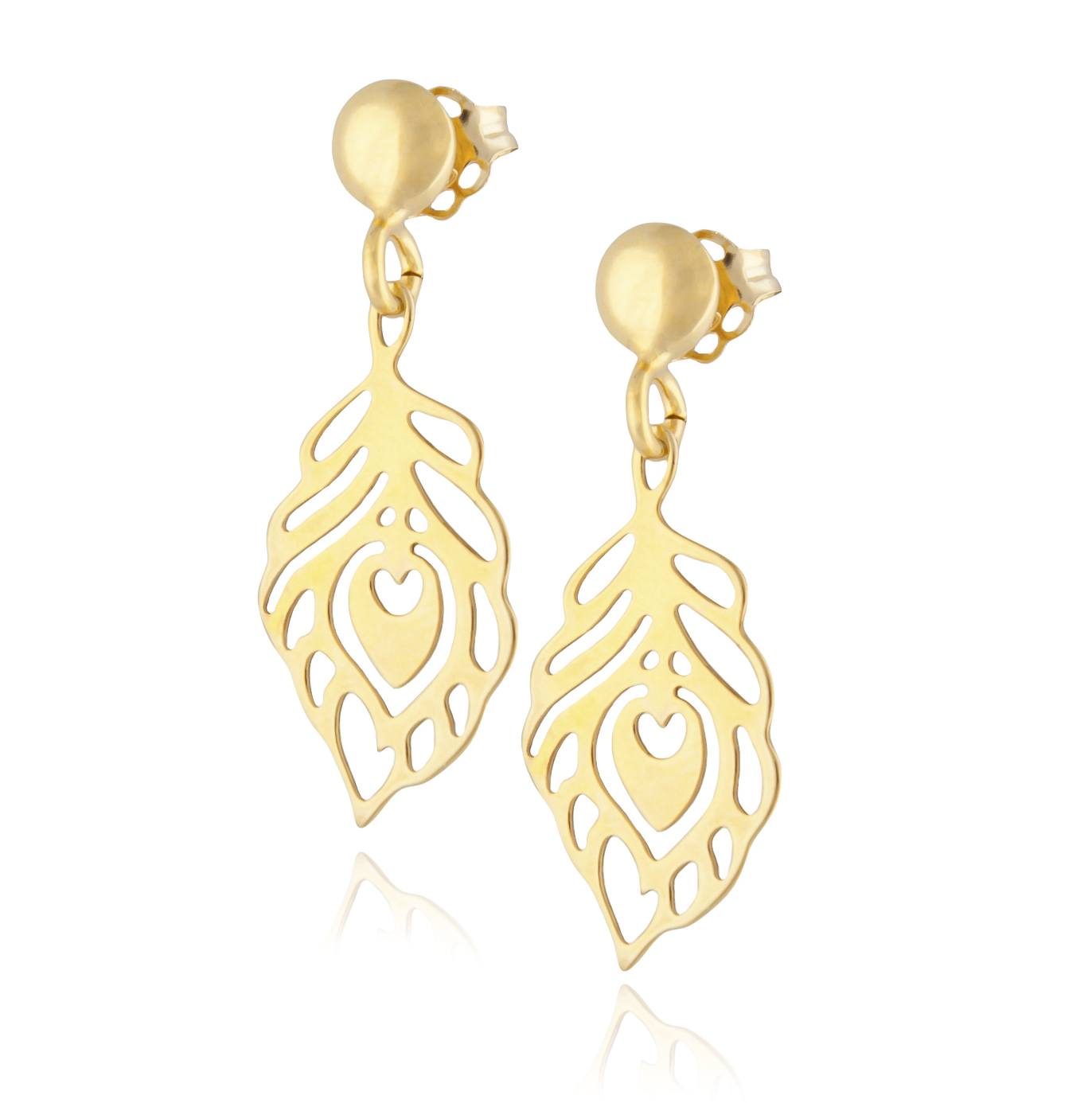 

Kolczyki Ażur Listki Liście srebro 925 Pióro