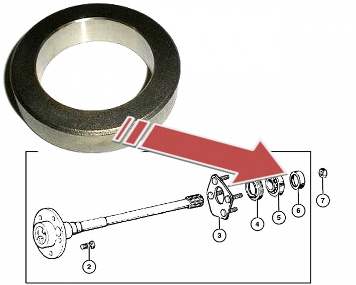 PIERŚCIEŃ PÓŁOSI TYŁ JEEP GRAND CHEROKEE WJ WG 99- Waga produktu z opakowaniem jednostkowym 0.15 kg