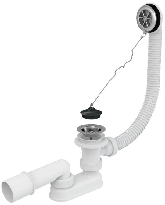 

AlcaPLAST Syfon Wannowy chrom Sitko Metal A501