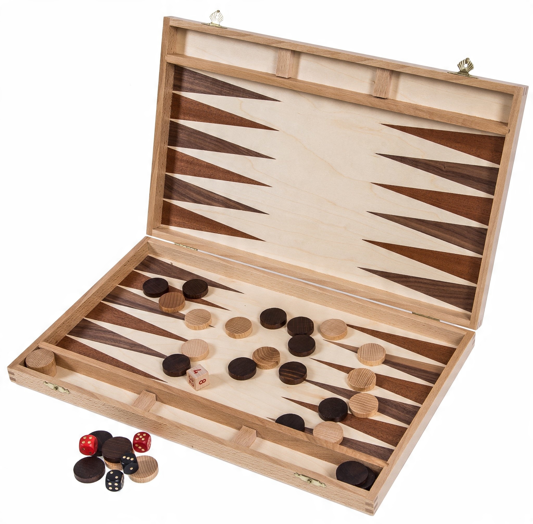 

Square Backgammon 40 cm Buk Intarsja