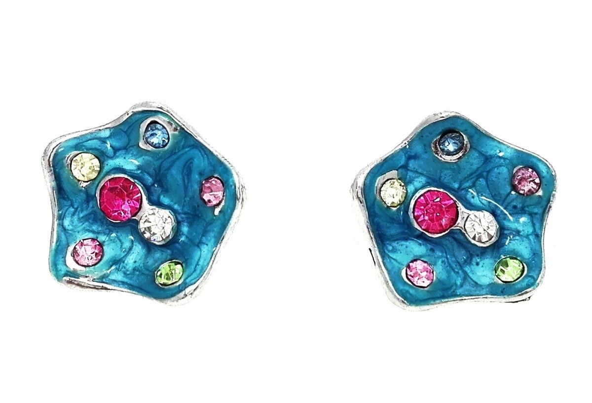 

Kolczyki gwiazdki z kryształkami niebieski